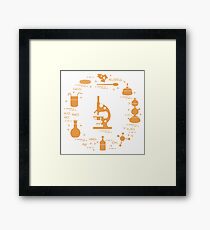 Chemistry scientific, education elements. Framed Print