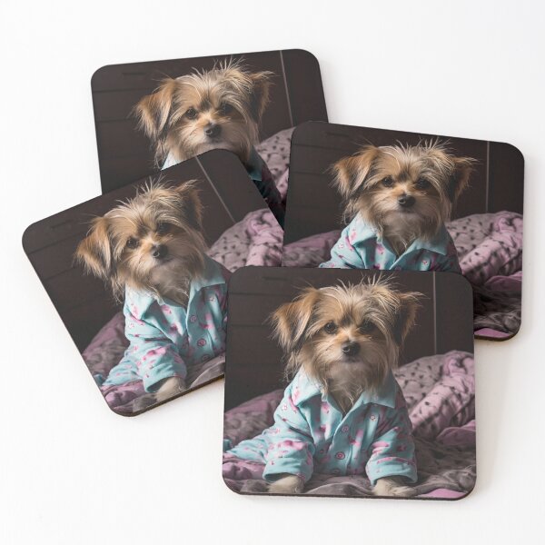Item preview, A dog wearing pajamas with messy hair designed and sold by ASSNZA.