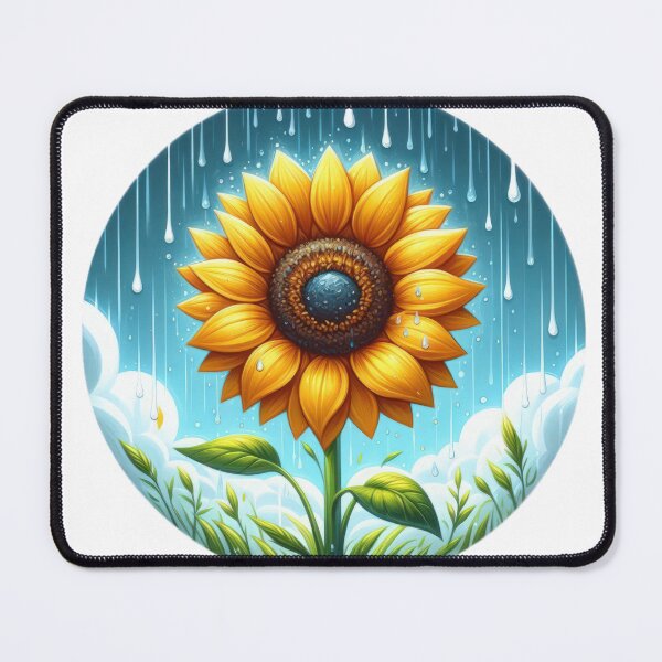 Item preview, sunflower in the rain landscape floral flowers background designed and sold by Expressions-Sel.