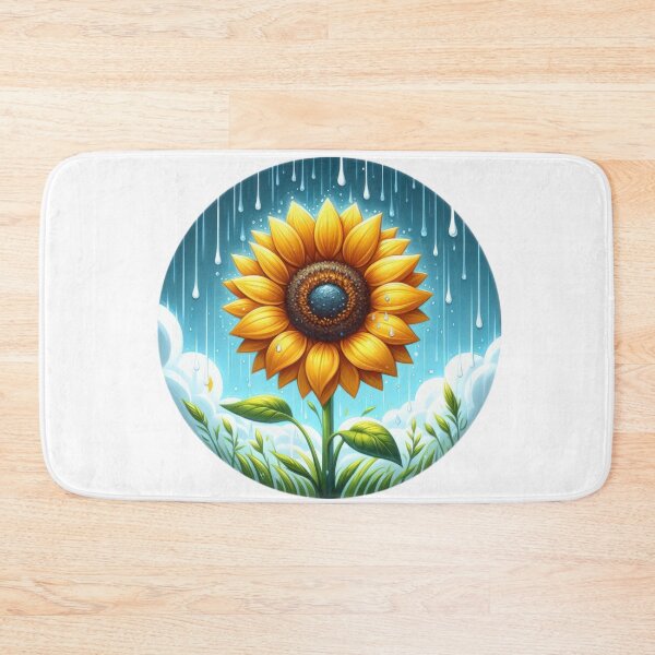 Item preview, sunflower in the rain landscape floral  flowers background designed and sold by Expressions-Sel.