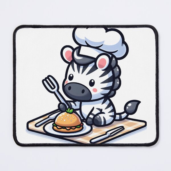 Item preview, Kawaii Zebra: A Chef'S Hat designed and sold by CanvasCutie.