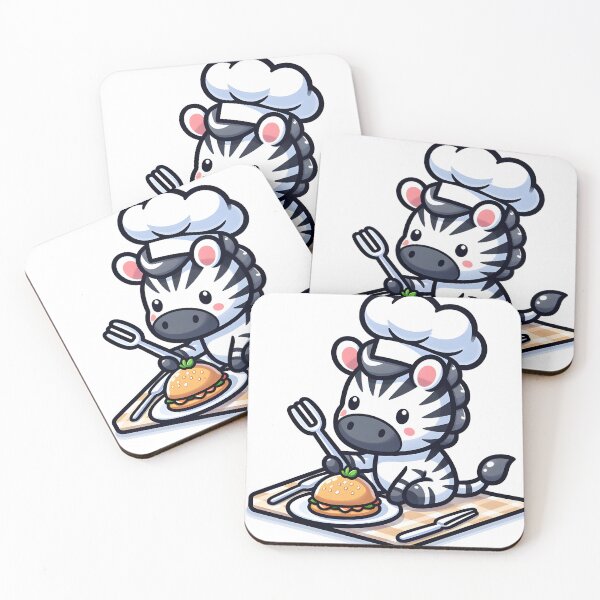 Item preview, Kawaii Zebra: A Chef'S Hat designed and sold by CanvasCutie.
