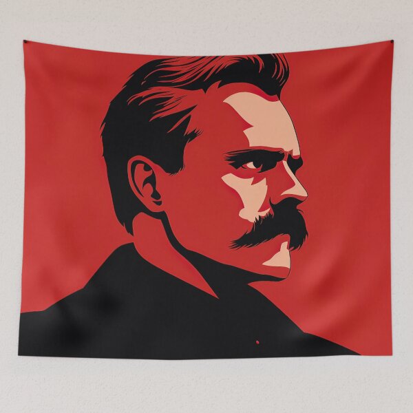 Item preview, Friedrich Nietzsche | Red minimalism designed and sold by ComicsFactory.
