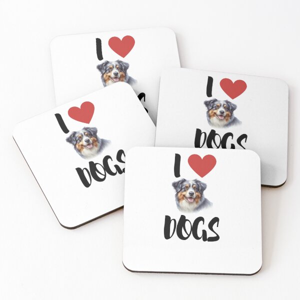 Item preview, I Love Dog Tees, AustralianShepherdTee, ILoveMyAussie T-Shirt, AussieLove, DogLoveApparel, Dog Sticker, Dog Mats, Pet Sticker, Phonecase designed and sold by TeeShirtTrendz.