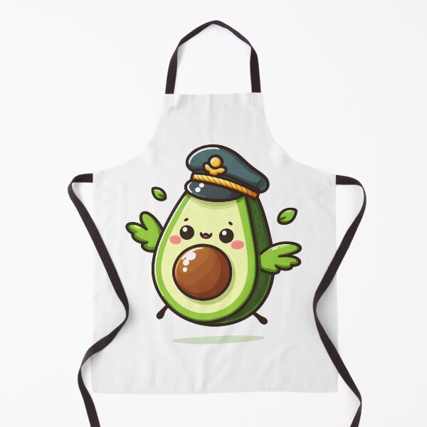 Item preview, Kawaii Avocado With A Pilot Hat designed and sold by CanvasCutie.