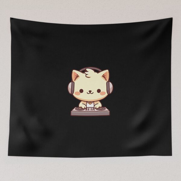 Item preview, Music Lover Pop Cat designed and sold by SOMI SOMI.