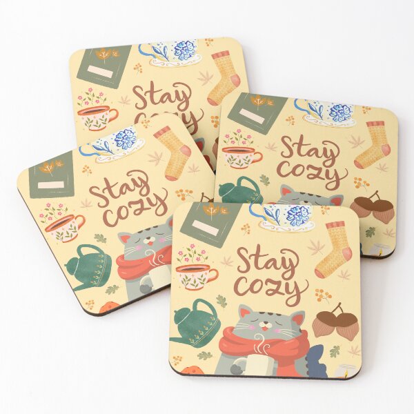 Item preview, Cozy Cats and Comfort Teas designed and sold by KatsCarnations.