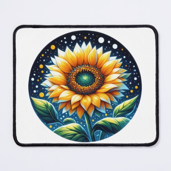 Item preview, sunflower under the stars landscape floral flowers background designed and sold by Expressions-Sel.