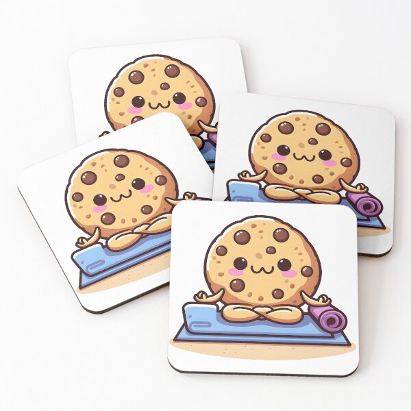 Item preview, Kawaii Cookie With Yoga Mat designed and sold by CanvasCutie.