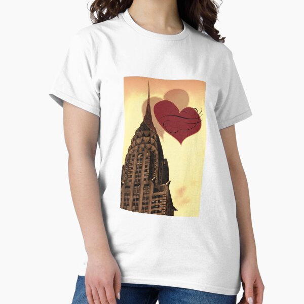 I Love New York City, Chrysler Building, vintage style Classic T-Shirt