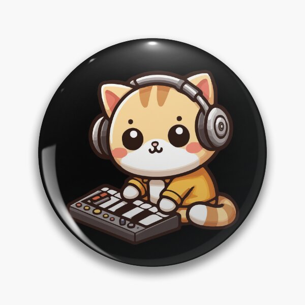Item preview, Music Lover Kawaii Cat designed and sold by SOMI SOMI.