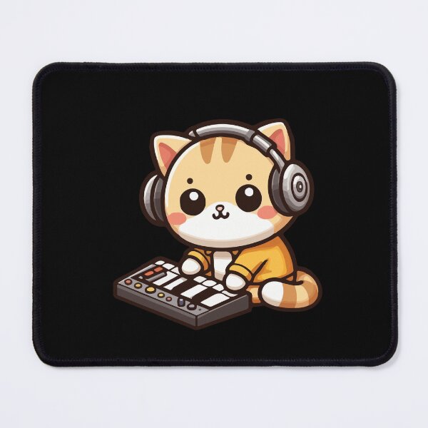 Item preview, Music Lover Kawaii Cat designed and sold by SOMI SOMI.