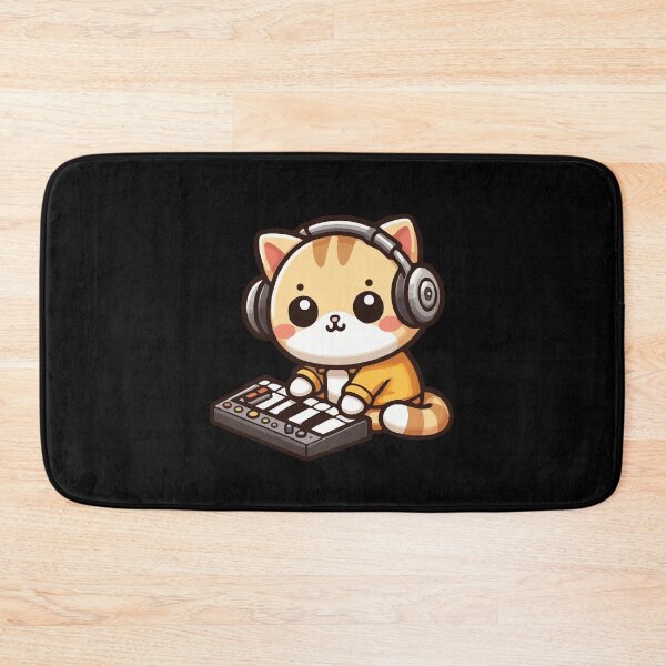 Item preview, Music Lover Kawaii Cat designed and sold by SOMI SOMI.