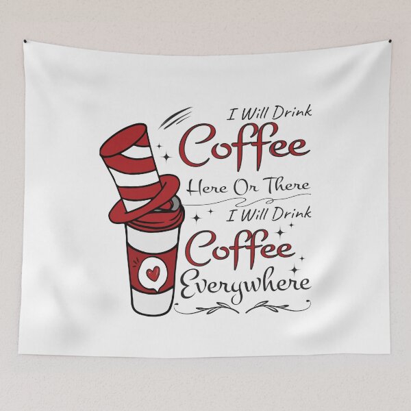 Item preview, I Will Drink Coffee Here Or There - Funny Teacher Caffeine Love designed and sold by CALMEVO.