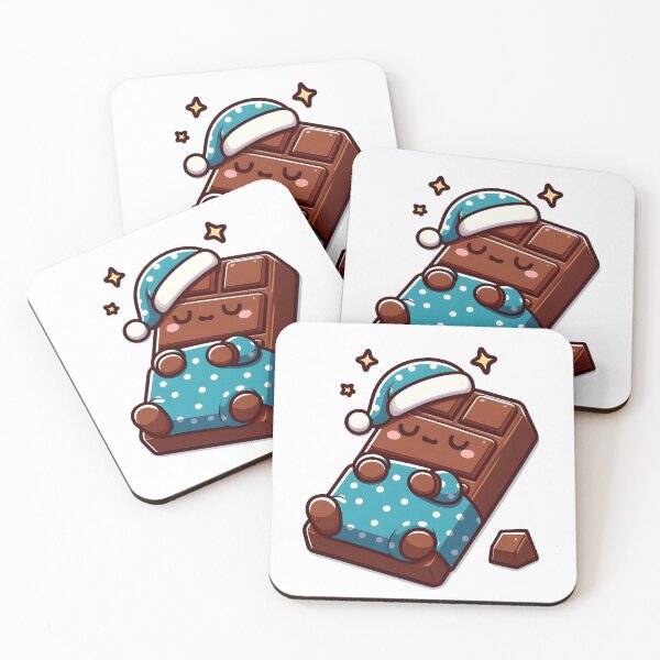 Item preview, Kawaii Chocolate With Pajamas Sleeping designed and sold by CanvasCutie.