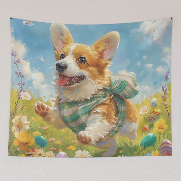 Item preview, Corgi dog at Easter designed and sold by CorgiCuddle.