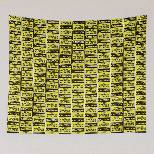 Item preview, Caution Test Manager at Work designed and sold by softwaretesting.