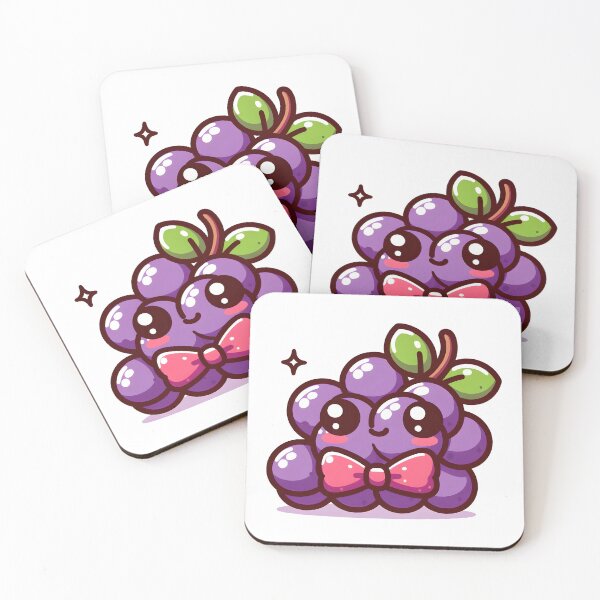 Item preview, Kawaii Grapes: Wearing A Tiny Bowtie designed and sold by CanvasCutie.