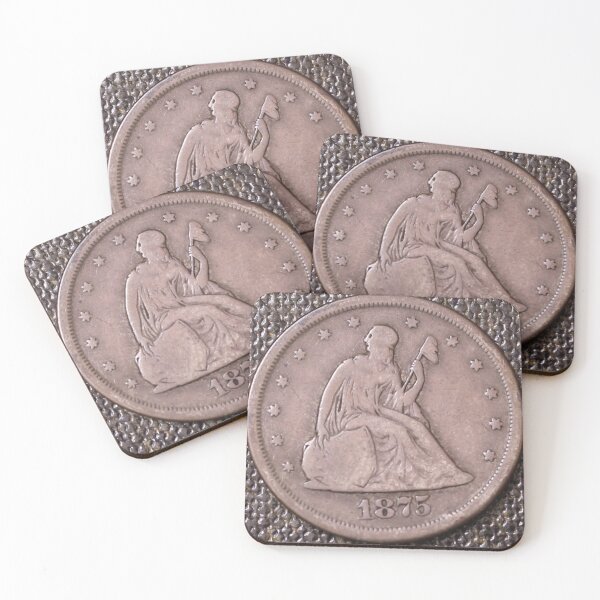 Item preview, 1875  S Twenty Cent Piece Fine Obverse designed and sold by coinsxcrochet.
