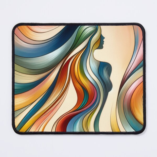 Item preview, Woman's silhouette, composed of flowing lines and bright, harmonious colors that celebrate the female form designed and sold by AndreaMart.