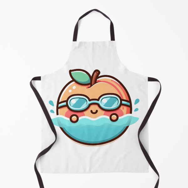 Item preview, Kawaii Peach With Goggles Swimming designed and sold by CanvasCutie.