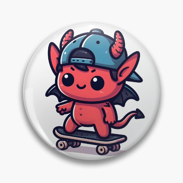 Item preview, Kawaii Buoyant Demon: Wearing A Backward Cap designed and sold by CanvasCutie.