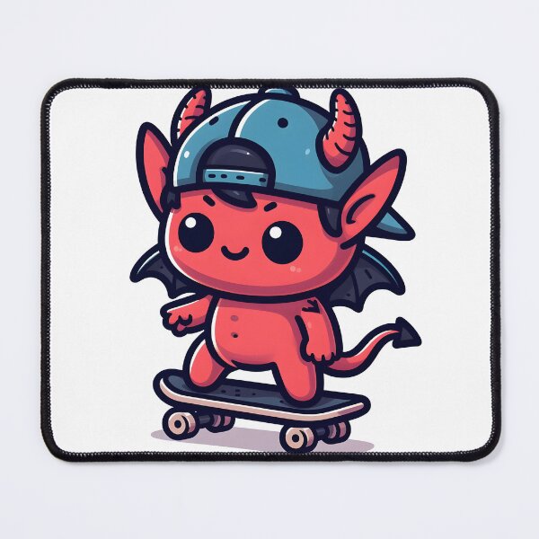 Item preview, Kawaii Buoyant Demon: Wearing A Backward Cap designed and sold by CanvasCutie.