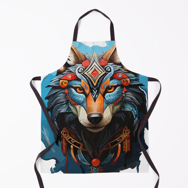 Item preview, Wolf tribal art wall decor designed and sold by X-ecute.