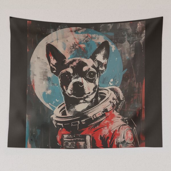 Item preview, Vintage chihuahua dog astronaut portrait designed and sold by etherElric.