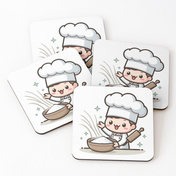 Item preview, Kawaii Baker With Flour Dusting designed and sold by CanvasCutie.