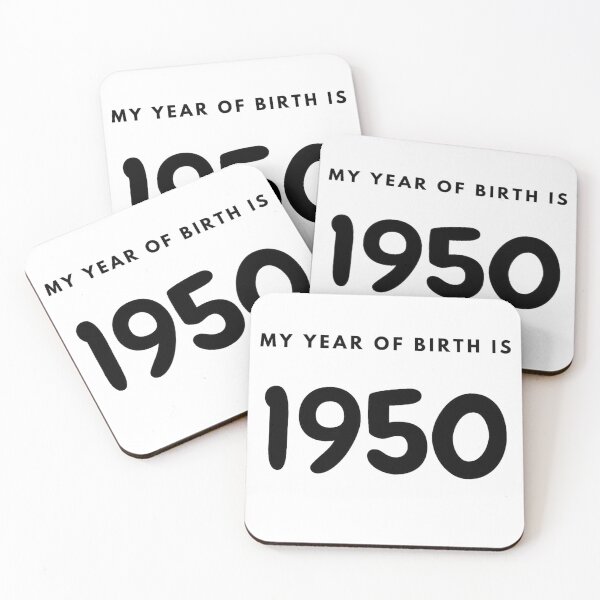 Item preview, My Year of Birth is 1950 designed and sold by LittleWorldShop.
