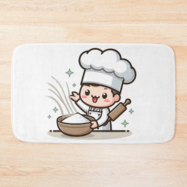 Item preview, Kawaii Baker With Flour Dusting designed and sold by CanvasCutie.