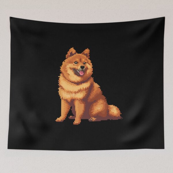 Item preview, Pixel Finnish Spitz designed and sold by CUTEDOGGIEZ.