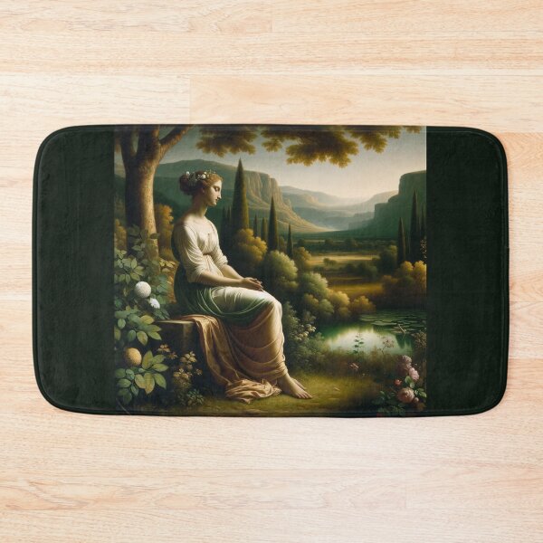 Item preview, Painting inspired by the Renaissance, depicting a female figure in a serene landscape designed and sold by AndreaMart.
