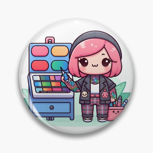 Item preview, Kawaii Tattoo Artist: Wearing A Tattoo-Themed Jacket designed and sold by CanvasCutie.