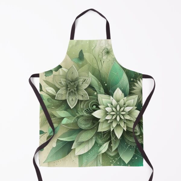 Item preview, green floral patterns, watercolor designed and sold by asbno19.