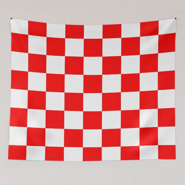 Item preview, Checkered - White and Red designed and sold by JustPatterns2.