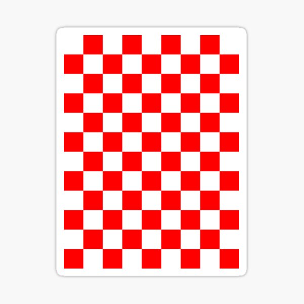 Item preview, Checkered - White and Red designed and sold by JustPatterns2.