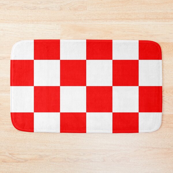 Item preview, Large Checkered - White and Red designed and sold by JustPatterns2.