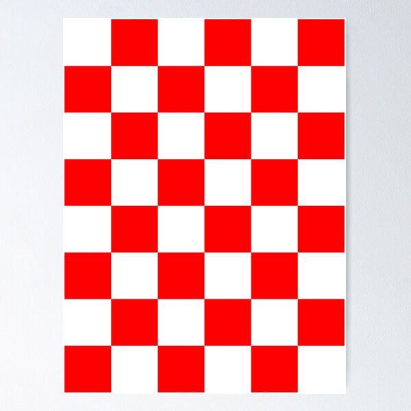Item preview, Large Checkered - White and Red designed and sold by JustPatterns2.
