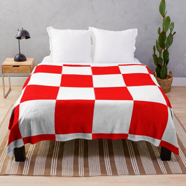 Item preview, Large Checkered - White and Red designed and sold by JustPatterns2.