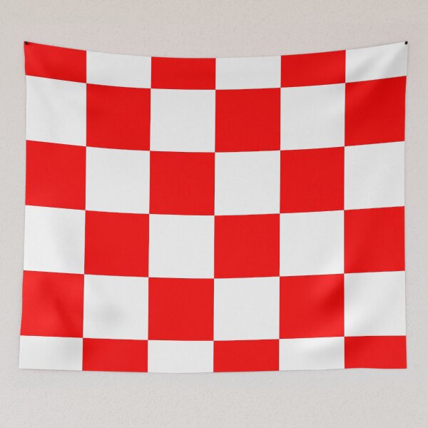 Item preview, Large Checkered - White and Red designed and sold by JustPatterns2.