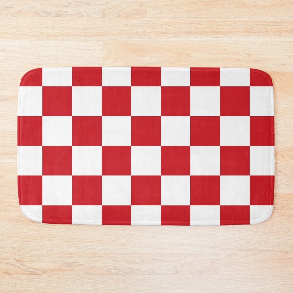 Item preview, Checkered - White and Fire Engine Red designed and sold by JustPatterns2.