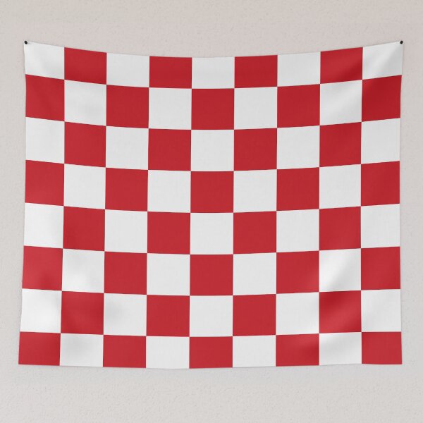 Item preview, Checkered - White and Fire Engine Red designed and sold by JustPatterns2.