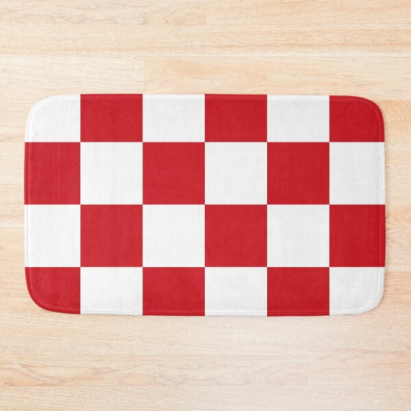 Item preview, Large Checkered - White and Fire Engine Red designed and sold by JustPatterns2.