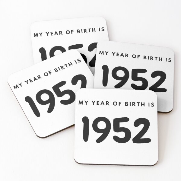 Item preview, My Year of Birth is 1952 designed and sold by LittleWorldShop.