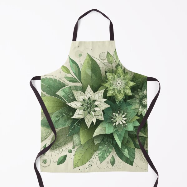 Item preview, green floral patterns, watercolor designed and sold by asbno19.