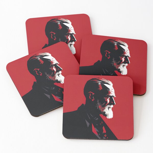Item preview, George Bernard Shaw | Red minimalism designed and sold by ComicsFactory.