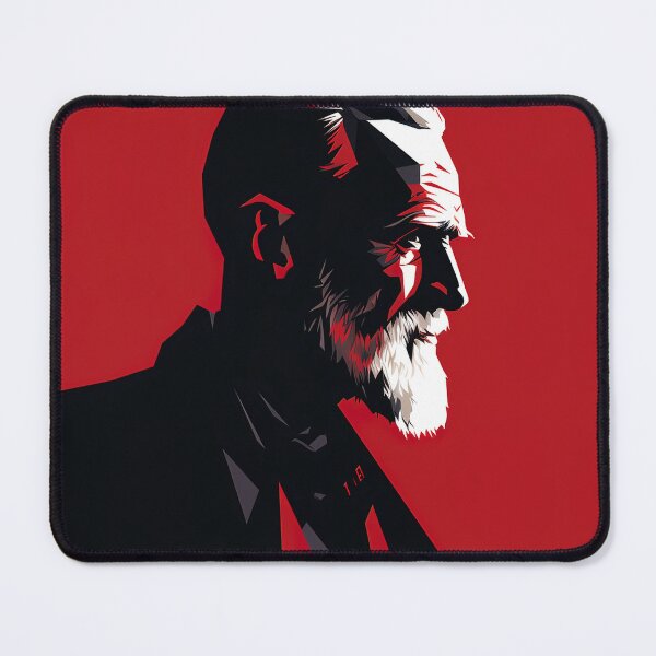 Item preview, George Bernard Shaw | Red minimalism designed and sold by ComicsFactory.