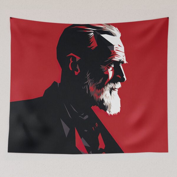 Item preview, George Bernard Shaw | Red minimalism designed and sold by ComicsFactory.